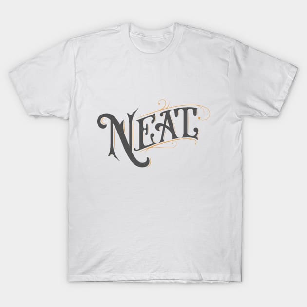 "Neat" Vintage Lettering T-Shirt by davidnovrian